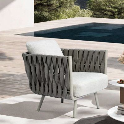 Modern Woven Outdoor Lounge Chair