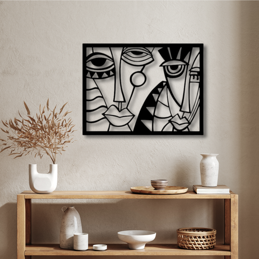 Picasso Metal Cut Wall Art Vintage Painting