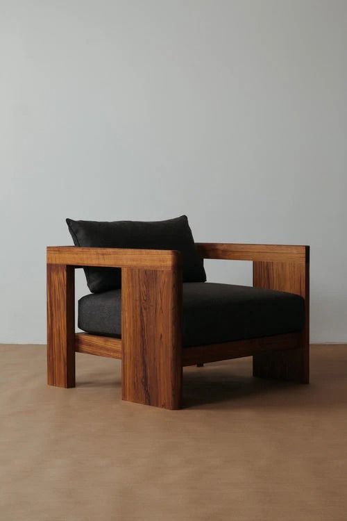 Modern Solid Wood Lounge Chair